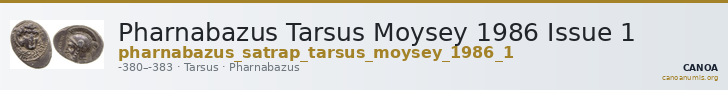 Pharnabazus Tarsus Moysey 1986 Issue 1 — CANOA