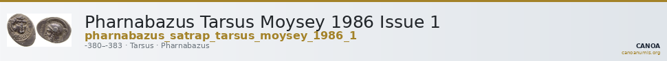 Pharnabazus Tarsus Moysey 1986 Issue 1 — CANOA