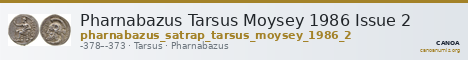 Pharnabazus Tarsus Moysey 1986 Issue 2 — CANOA