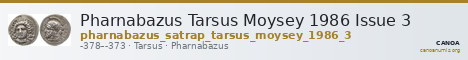 Pharnabazus Tarsus Moysey 1986 Issue 3 — CANOA