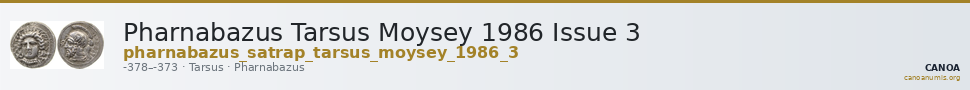 Pharnabazus Tarsus Moysey 1986 Issue 3 — CANOA
