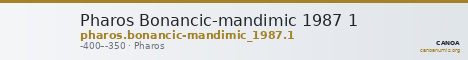 Pharos Bonancic-mandimic 1987 1 — CANOA