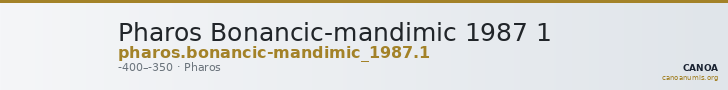 Pharos Bonancic-mandimic 1987 1 — CANOA