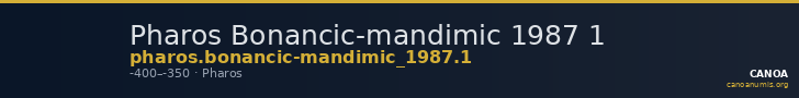 Pharos Bonancic-mandimic 1987 1 — CANOA