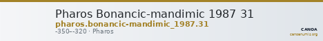 Pharos Bonancic-mandimic 1987 31 — CANOA