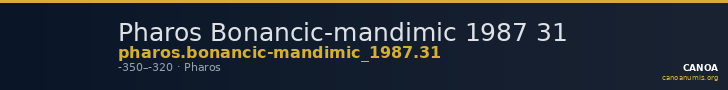 Pharos Bonancic-mandimic 1987 31 — CANOA