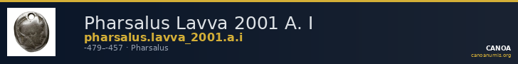 Pharsalus Lavva 2001 A. I — CANOA