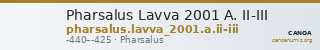 Pharsalus Lavva 2001 A. II-III — CANOA