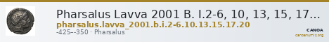 Pharsalus Lavva 2001 B. I.2-6, 10, 13, 15, 17, 20 — CANOA