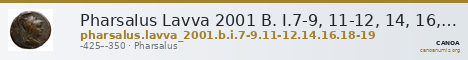 Pharsalus Lavva 2001 B. I.7-9, 11-12, 14, 16, 18-19 — CANOA
