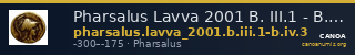 Pharsalus Lavva 2001 B. III.1 - B. IV.3 — CANOA
