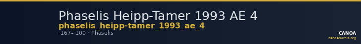 Phaselis Heipp-Tamer 1993 AE 4 — CANOA