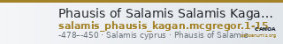Phausis of Salamis Salamis Kagan and McGregor 1995 1-15 — CANOA