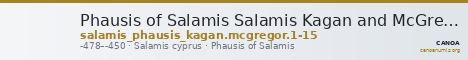 Phausis of Salamis Salamis Kagan and McGregor 1995 1-15 — CANOA