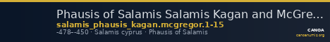 Phausis of Salamis Salamis Kagan and McGregor 1995 1-15 — CANOA