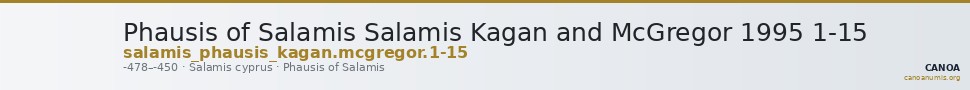 Phausis of Salamis Salamis Kagan and McGregor 1995 1-15 — CANOA