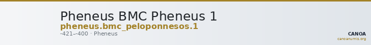 Pheneus BMC Pheneus 1 — CANOA
