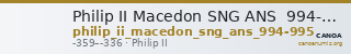 Philip II Macedon SNG ANS  994-995 — CANOA