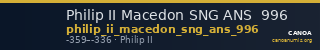 Philip II Macedon SNG ANS  996 — CANOA