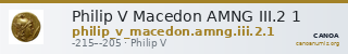 Philip V Macedon AMNG III.2 1 — CANOA