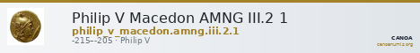 Philip V Macedon AMNG III.2 1 — CANOA