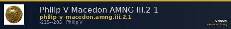 Philip V Macedon AMNG III.2 1 — CANOA