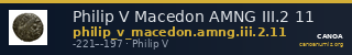 Philip V Macedon AMNG III.2 11 — CANOA