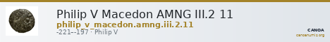 Philip V Macedon AMNG III.2 11 — CANOA