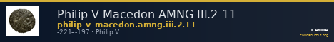 Philip V Macedon AMNG III.2 11 — CANOA