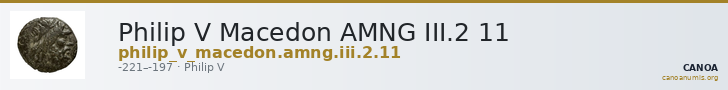 Philip V Macedon AMNG III.2 11 — CANOA