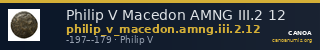 Philip V Macedon AMNG III.2 12 — CANOA