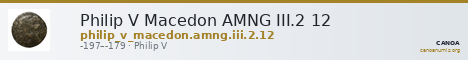 Philip V Macedon AMNG III.2 12 — CANOA