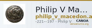 Philip V Macedon AMNG III.2 13-14 — CANOA