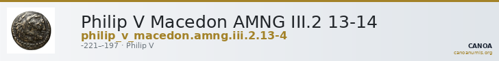 Philip V Macedon AMNG III.2 13-14 — CANOA