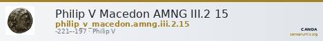 Philip V Macedon AMNG III.2 15 — CANOA