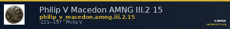 Philip V Macedon AMNG III.2 15 — CANOA