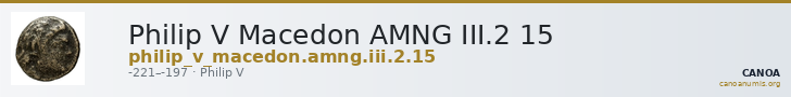 Philip V Macedon AMNG III.2 15 — CANOA