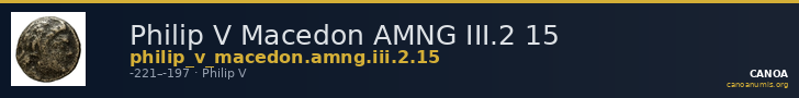 Philip V Macedon AMNG III.2 15 — CANOA