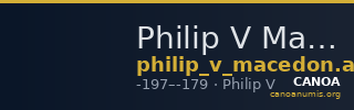 Philip V Macedon AMNG III.2 16 — CANOA