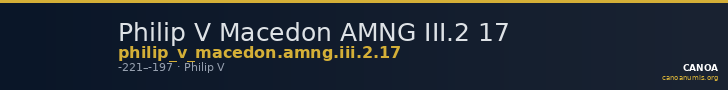 Philip V Macedon AMNG III.2 17 — CANOA