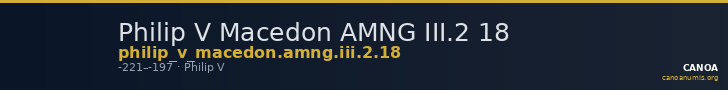 Philip V Macedon AMNG III.2 18 — CANOA