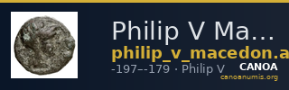 Philip V Macedon AMNG III.2 19 — CANOA