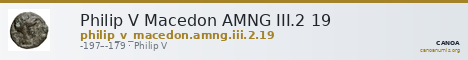 Philip V Macedon AMNG III.2 19 — CANOA