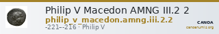 Philip V Macedon AMNG III.2 2 — CANOA