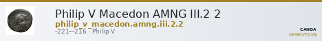 Philip V Macedon AMNG III.2 2 — CANOA