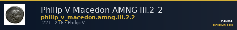Philip V Macedon AMNG III.2 2 — CANOA