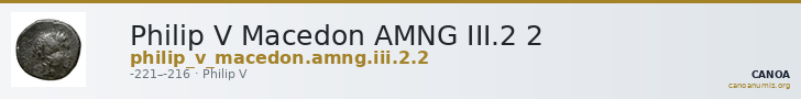 Philip V Macedon AMNG III.2 2 — CANOA
