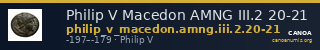 Philip V Macedon AMNG III.2 20-21 — CANOA