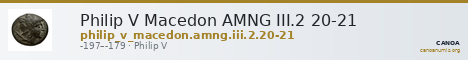 Philip V Macedon AMNG III.2 20-21 — CANOA
