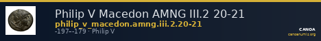 Philip V Macedon AMNG III.2 20-21 — CANOA